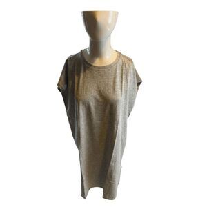 Eileen Fisher T-Shirt Dress Boxy Organic Cotton Crew Neck Sz M Dark Pearl NWT